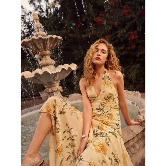 Reformation Briony Dress Honeyglow - Picture 2 of 13